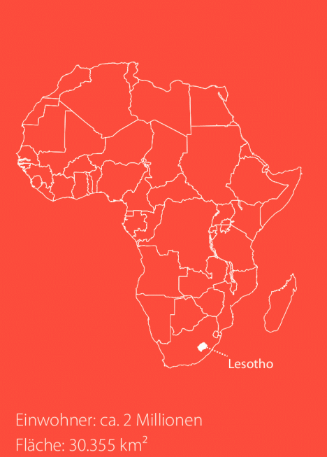 landkarte Lesotho